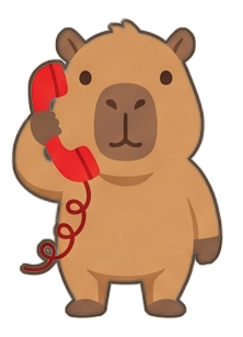 Capi on the phone